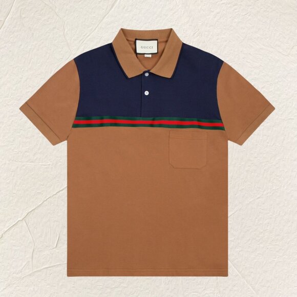 Gucci Color Block Polo Shirt - Picture 1 of 7